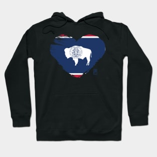 U.S. State - I Love Wyoming - Wyoming Flag Hoodie